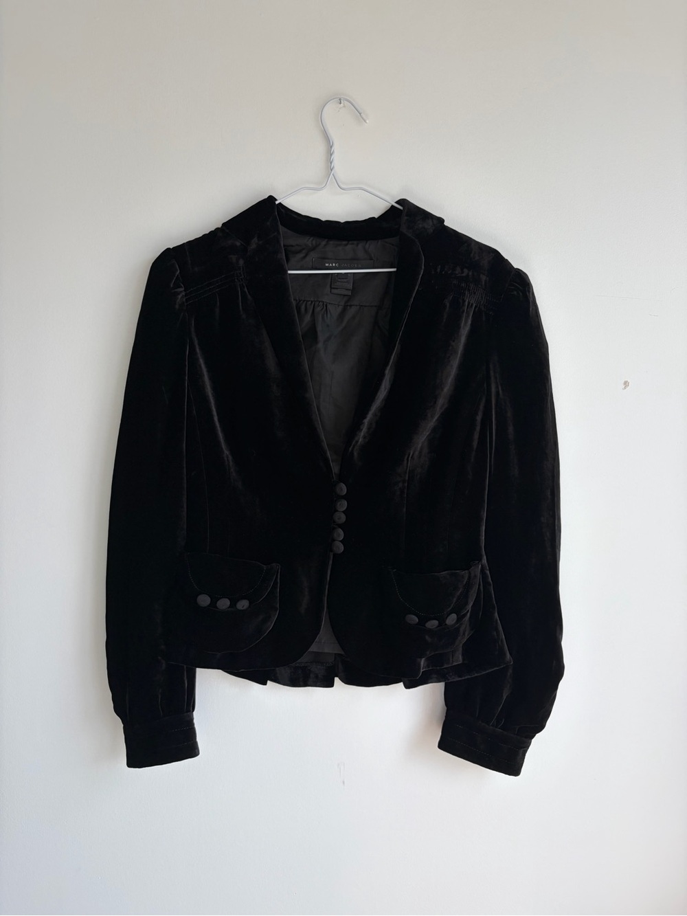 Marc Jacob’s Black Velvet Women's Blazer Jacket